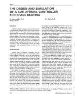 3677 — The Design and Simulation of a Sub-Optimal Controller for Space Heating