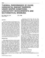 3680 — Thermal Performance of Clean Horizontal Radiant Barriers Under Winter Conditions: Laboratory Measurements and Mathematical Modeling