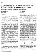 3434 — A Comparison of Measured Solar Radiation with Values Obtained Using Three Solar Models