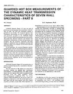 3684 (RP-515) — Guarded Hot Box Measurements of the Dynamic Heat Transmission Characteristics of Seven Wall Specimens: Part II