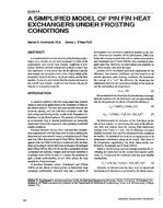 CH-93-02-3 — A Simplified Model of Pin Fin Heat Exchanges Under Frosting Conditions