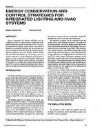 CH-93-03-2 — Energy Conservation and Control Strategies for Integrated Lighting and HVAC Systems