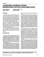 CH-93-05-1 — Lessons Learned from Monitored Office Building Data