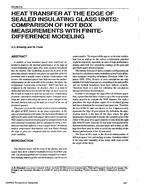 CH-93-07-2 — Heat Transfer at the Edge of Sealed Insulating Glass Units: Comparison of Hot Box Measurements with Finite-Difference Modeling