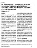 CH-93-09-3 — Determination of Design Loads on Room Heating and Ventilation Systems Using the Method of Zone-by-Zone Balances