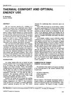 CH-93-10-4 — Thermal Comfort and Optimal Energy Use