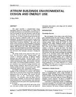 CH-93-11-3 — Atrium Buildings Environmental Design and Energy Use