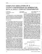 3448 — Computer Simulation of a Vapor-Compression Ice Generator with a Direct-Contact Evaporator