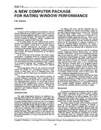 IN-91-07-4 — A New Computer Package for Rating Window Performance