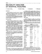 3457 — Reliability Analysis of Hospital Facilities