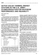 3459 — Active Solar Thermal Energy Systems in the U.S. Army: Standardization for Maximum Performance and Reliability