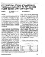 3465 — Experimental Study of Passenger Thermal Comfort in an Automobile Under Severe Winter Conditions