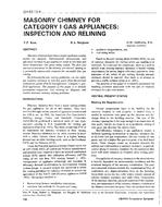 CH-93-13-4 — Masonry Chimney for Category I Gas Appliances: Inspection and Relining