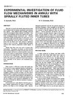 CH-93-14-1 — Experimental Investigation of Fluid Flow Mechanisms in Annuli with Spirally Fluted Inner Tubes