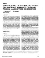 CH-93-14-3 — Pool Boiling of R-11 and R-123 Oil-Refrigerant Mixtures on Plain and Enhanced Tube Geometries