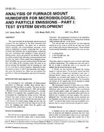 CH-93-18-1 — Analysis of Furnace-Mount Humidifier for Microbiological and Particle Emissions – Part 1: Test System Development