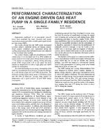 CH-93-19-3 — Performance Characterization of an Engine-Driven Gas Heat Pump in Single-Family Residence