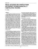 IN-91-18-4 — Field Studies on Ventilation Efficiency in Mechanically Ventilated Rooms