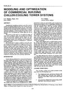 IN-91-21-2 — Modeling and Optimization of Commercial Building Chiller/Cooling Tower Systems