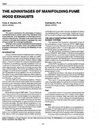 3342 — The Advantages of Manifolding Fume Hood Exhausts