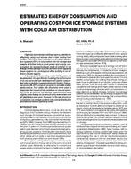 3350 — Estimated Energy Consumption and Operating Cost for Ice Storage Systems with Cold Air Distribution