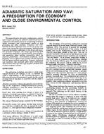 NY-91-04-3 — Adiabatic Saturation and VAV:  A Prescription for Economy and Close Environmental Control