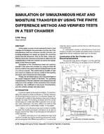 3356 — Simulation of Simultaneous Heat and Moisture Transfer by Using the Finite Difference Method and Verified Tests in a Test Chamber