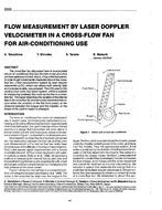 3358 — Flow Measurement by Laser Doppler Velocimeter in a Cross-Flow Fan for Air Conditioning