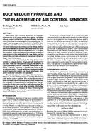 3362 (RP-403) — Duct Velocity Profiles and the Placement of Air Control Sensors