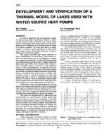 3367 — Development and Verification of a Thermal Model of Lakes Used with Water Source Heat Pumps (same as AT-90-4-1)