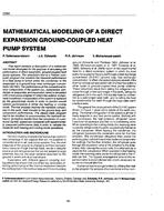 3368 — Mathematical Modeling of a Direct Expansion Ground-Coupled Heat Pump System (same as AT-90-4-3)