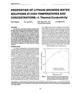 3380 (RP-527) — Properties of Lithium Bromide-Water Solutions at High Temperatures and Concentrations-I. Thermal Conductivity (same as AT-90-30-4)
