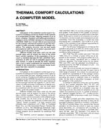 AT-90-05-3 — Thermal Comfort Calculations/A Computer Model