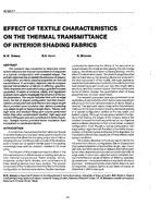 AT-90-07-1 — Effect of Textile Characteristics on the Thermal Transmittance of Interior Shading Fabrics