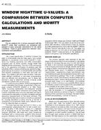 AT-90-07-5 — Window Nighttime U-Values: A Comparison Between Computer Calculations and MoWiTT Measurements