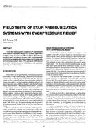 AT-90-10-1 — Field Tests of Stair Pressurization Systems with Overpressure Relief