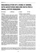 AT-90-11-1 — Reconciliation of a DOE2.1C Model with Monitored End-Use Data for a Small Office Building