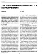AT-90-12-3 — Analysis of Heat Recovery in Water-Loop Heat Pump Systems