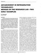 AT-90-16-1 — Advancement in Refrigeration Technology: Merger or the Research Lab-Two Early Examples