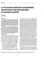 AT-90-17-1 — Is the Design Architect or Engineer Responsible for Sick Building Syndrome Injuries