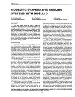 AT-90-18-2 — Modeling Evaporative Cooling Systems with DOE-2.1D