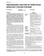 AT-90-19-2 — Performance Analysis of Open-Cycle Desiccant Cooling Systems