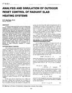 AT-90-20-1 — Analysis and Simulation of Outdoor Reset Control of Radiant Slab Heating Systems