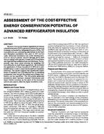 AT-90-22-1 — Assessment of the Cost-Effective Energy Conservation Potential of Advanced Refrigerator Insulation