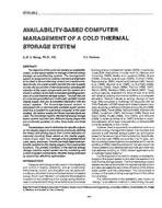 AT-90-28-2 — Availability-Based Computer Management of a Cold Thermal Storage System