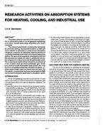 AT-90-30-1 — Research Activities on Absorption Systems for Heating, Cooling and Industrial Use