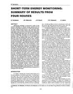 AT-90-26-3 — Short-Term Energy Monitoring – Summary of Results From Four Houses