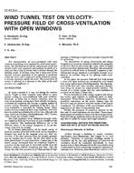 NY-91-05-4 — Wind Tunnel Test on Velocity-Pressure Field of Cross-Ventilation with Open Windows