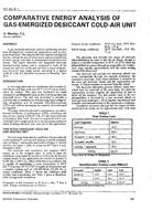 NY-91-08-1 — Comparative Energy Analysis of Gas-Energized Desiccant Cold-Air Unit