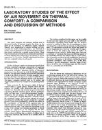 NY-91-16-1 — Laboratory Studies of the Effect of Air Movement on Thermal Comfort: A Comparison and Discussion of Methods
